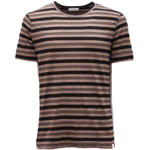 Paolo Pecora, Heren, Tops, Bruin, Maat: S Katoen,