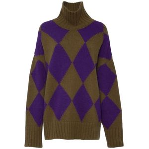 La DoubleJ, Dames, Truien, Paars, Maat: M Acryl,