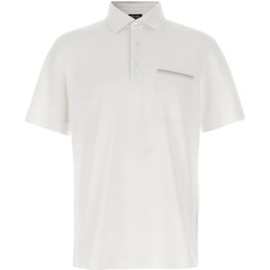 Zegna, Heren, Tops, Wit, Maat: XL Piqué,