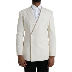Dolce & Gabbana - Klassieke Wollen Blazer - Wit - Heren