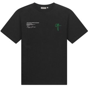 Off The Pitch, Heren, Tops, Zwart, Maat: XS Katoen,