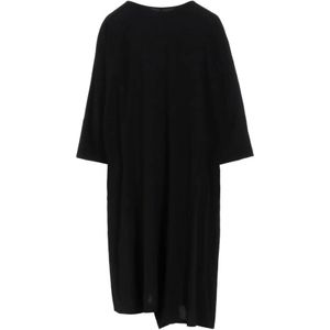 Yohji Yamamoto, Dames, Jurken, Zwart, Maat: S Viscose,