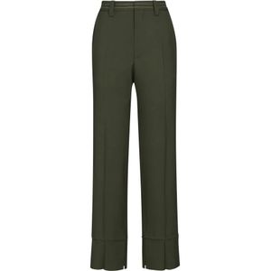 Marni, Dames, Broeken, Groen, Maat: S Wol,