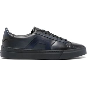 Santoni, Heren, Schoenen, Blauw, Maat: 44 1/2 EU Leer,