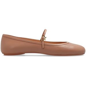 Carla - Balletschoenen - Beige - Natuurlijk Leer
