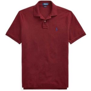 Polo Ralph Lauren - Shirt - Wijnrood - Katoen - Slanke Pasvorm