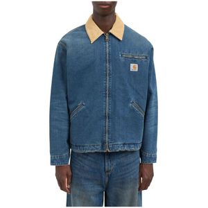 Carhartt Wip, Heren, Jassen, Blauw, Maat: L Denim,