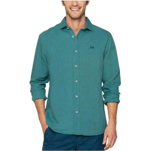 Scotta, Heren, Overhemden, Groen, Maat: S Katoen,