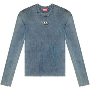 Diesel, Heren, Truien, Blauw, Maat: M Katoen,