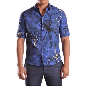 Alexander McQueen, Heren, Overhemden, Blauw, Maat: S Katoen,