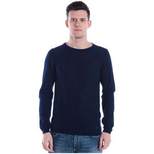 Trussardi, Heren, Truien, Blauw, Maat: S Katoen,