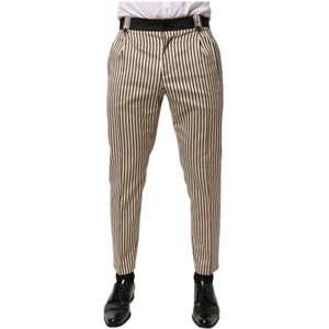 Dolce & Gabbana, Heren, Broeken, Beige, Maat: S Katoen,