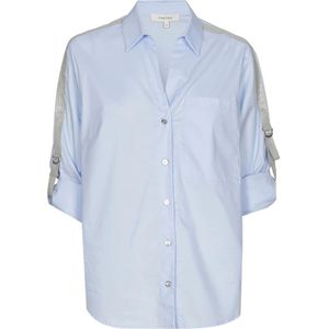 Marie Méro, Dames, Blouses & Shirts, Blauw, Maat: S Katoen,