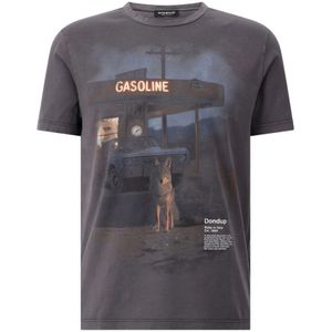 Dondup, Heren, Tops, Grijs, Maat: L Katoen,