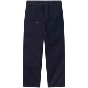 Carhartt Wip, Heren, Broeken, Blauw, Maat: W33 Katoen,