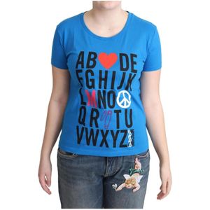 Moschino - T-shirt - Blauw - Dames