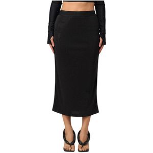 Versace Jeans Couture, Dames, Rokken, Zwart, Maat: XS Poliester,