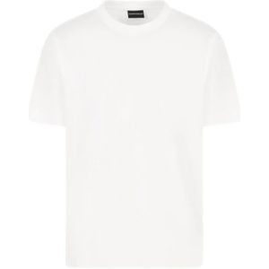 Emporio Armani, Heren, Tops, Wit, Maat: S Katoen,