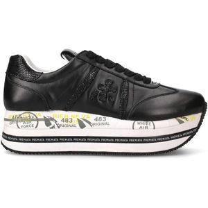 Premiata Zwarte leren biker enkellaarzen , Black , Dames , Maat: 40 EU