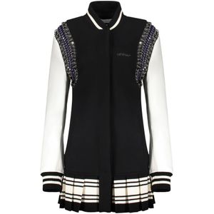 Off White, Dames, Jurken, Zwart, Maat: S Wol,