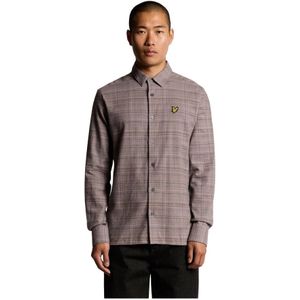 Lyle & Scott, Heren, Overhemden, Bruin, Maat: S Flanel,