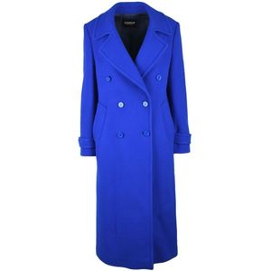 Dondup, Dames, Mantels, Blauw, Maat: XS Kasjmier,