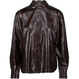 zero - Blouse - Beige - Blouseshirt - Lange Mouw - Aansluitende Pasvorm