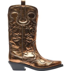 Ganni, Dames, Schoenen, Bruin, Maat: 36 EU Leer,
