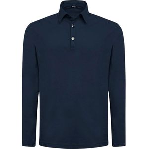 Kiton, Heren, Tops, Blauw, Maat: M Katoen,