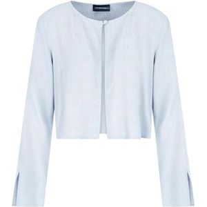 Emporio Armani, Dames, Blouses & Shirts, Blauw, Maat: XS Viscose,