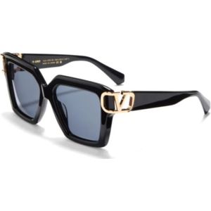 Valentino - V-V-Uno - Zonnebril - Zwart - Acetaat - UV-bescherming