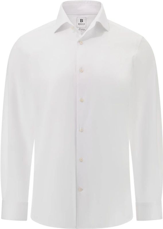 Boggi Milano, Heren, Overhemden, Wit, Maat: XS Jersey,