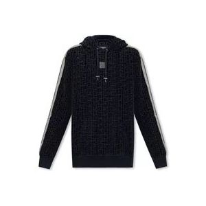 Balmain Geborduurde hoodie , Blue , Heren , Maat: L