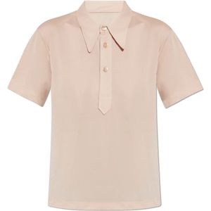 Maison Margiela, Dames, Tops, Roze, Maat: S Leer,