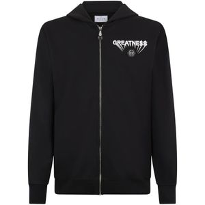 Philipp Plein, Heren, Sweatshirts & Hoodies, Zwart, Maat: S Fleece,