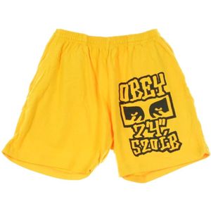 Obey, Heren, Korte broeken, Geel, Maat: XL Poliester,