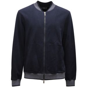 Peserico, Heren, Sweatshirts & Hoodies, Blauw, Maat: L