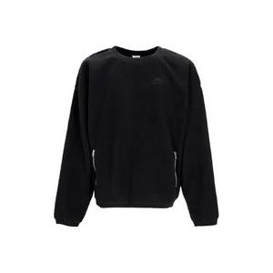 Nike Winterized Crewneck Sweatshirt Zwart Club+ Fleece , Black , Heren , Maat: XL