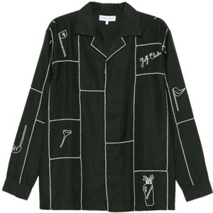 Maison Labiche, Heren, Overhemden, Groen, Maat: S