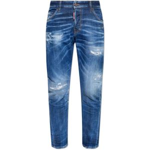 Dsquared2, Heren, Jeans, Blauw, Maat: M Katoen,