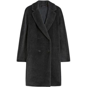 Max Mara, Dames, Mantels, Grijs, Maat: M Wol,
