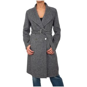 Liu Jo, Dames, Mantels, Grijs, Maat: 2XS Wol,