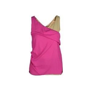 Balenciaga Zijden Suspenders Top in Roze en Naakt , Pink , Dames , Maat: M