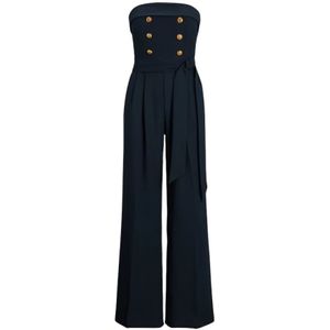 Ralph Lauren, Dames, Jumpsuits & Playsuits, Blauw, Maat: 2XS Satijn,