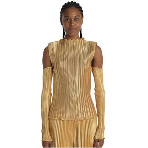 L'idée, Dames, Blouses & Shirts, Geel, Maat: S Poliester,