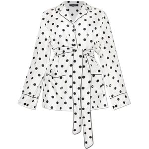 Dolce & Gabbana, Dames, Blouses & Shirts, Wit, Maat: M Zijde,