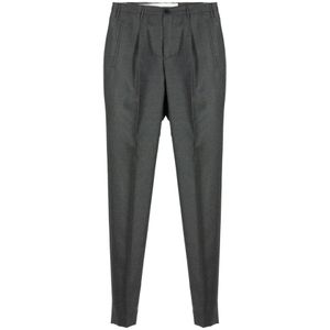Incotex, Heren, Broeken, Grijs, Maat: M Wol,