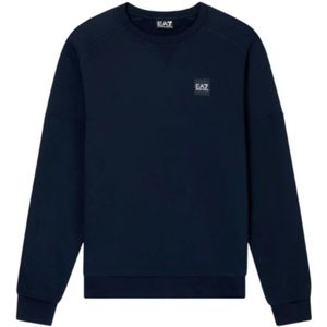 Emporio Armani Ea7, Heren, Sweatshirts & Hoodies, Blauw, Maat: 3XL
