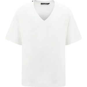 Dolce & Gabbana, Heren, Tops, Wit, Maat: S Katoen,