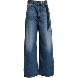 Sportmax, Dames, Jeans, Blauw, Maat: W27 Katoen,